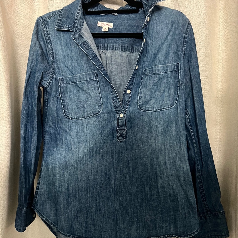 Blue Jean 100% cotton shirt